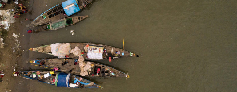 boats on a southeast asian river