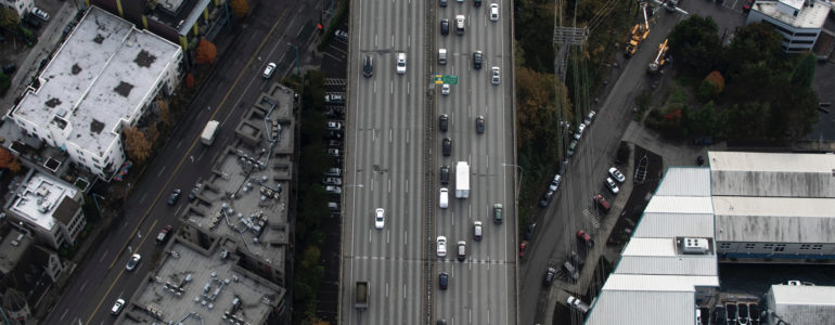 urban roadways from above