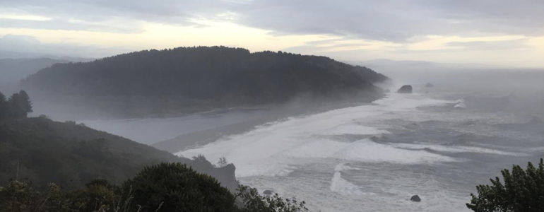 a view of a beach in coastal oregon