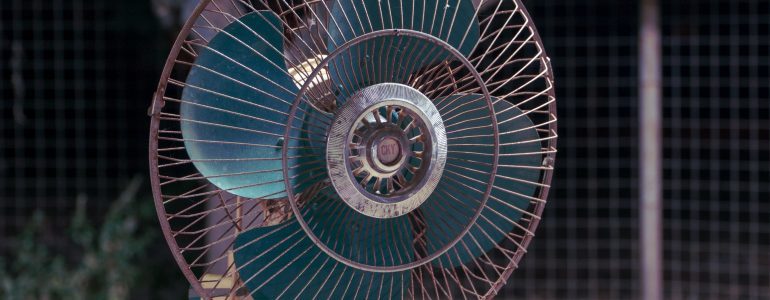 A desk fan