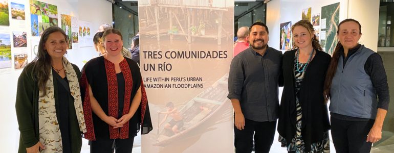 Tres Comunidades research team at the gallery opening