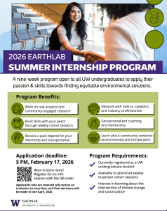 Image of the 2026 summer internship flyer