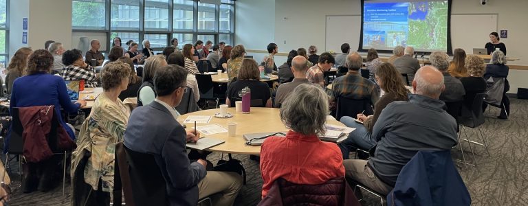 Participants from across the College of the Environment gather at the first Community-Engaged Research Symposium.
